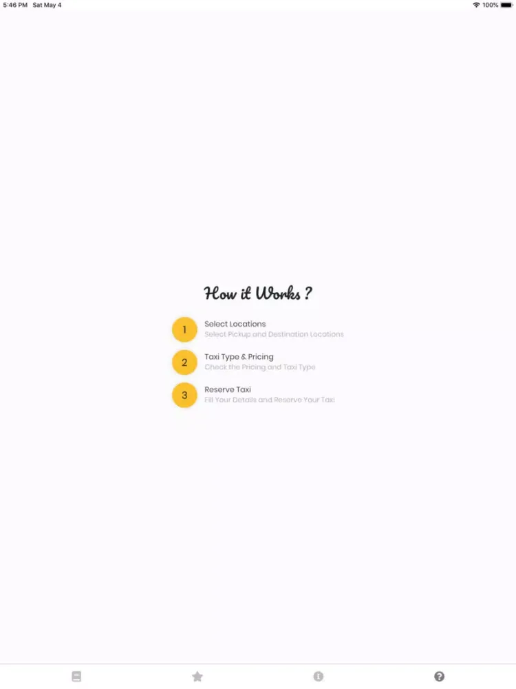 Go Cabz iPad Screenshots