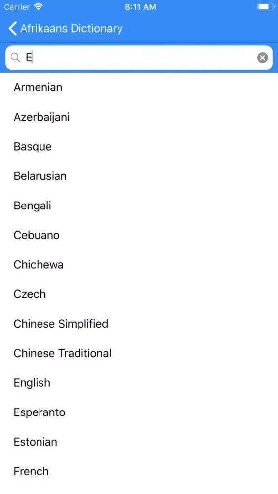 Afrikaans Dictionary 스크린샷