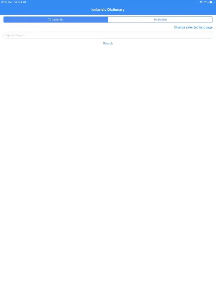 Icelandic Dictionary Pro iPad 應用截圖