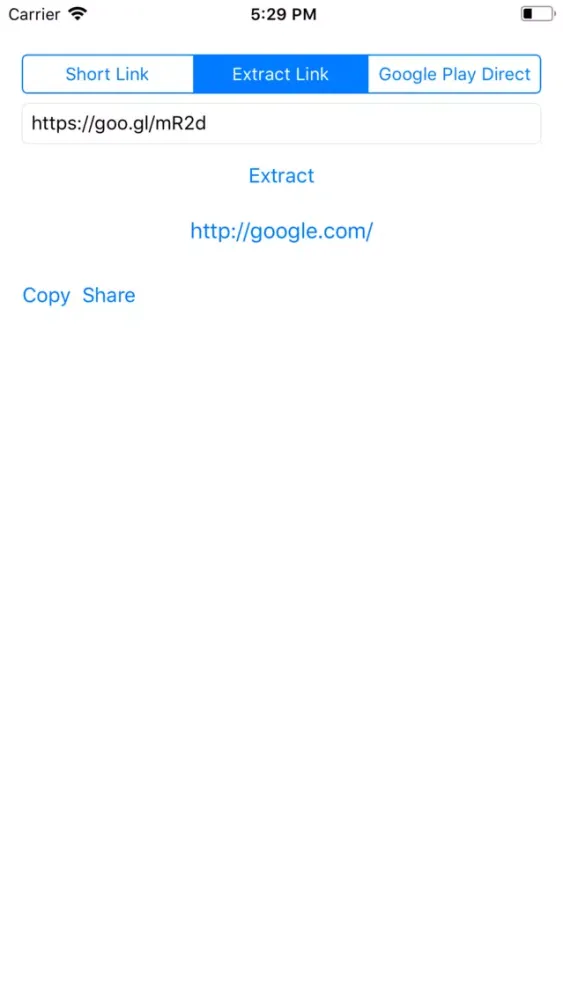 Link Shorter Screenshots