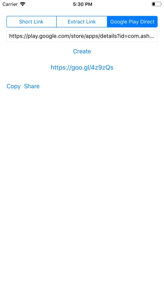 Link Shorter Screenshots