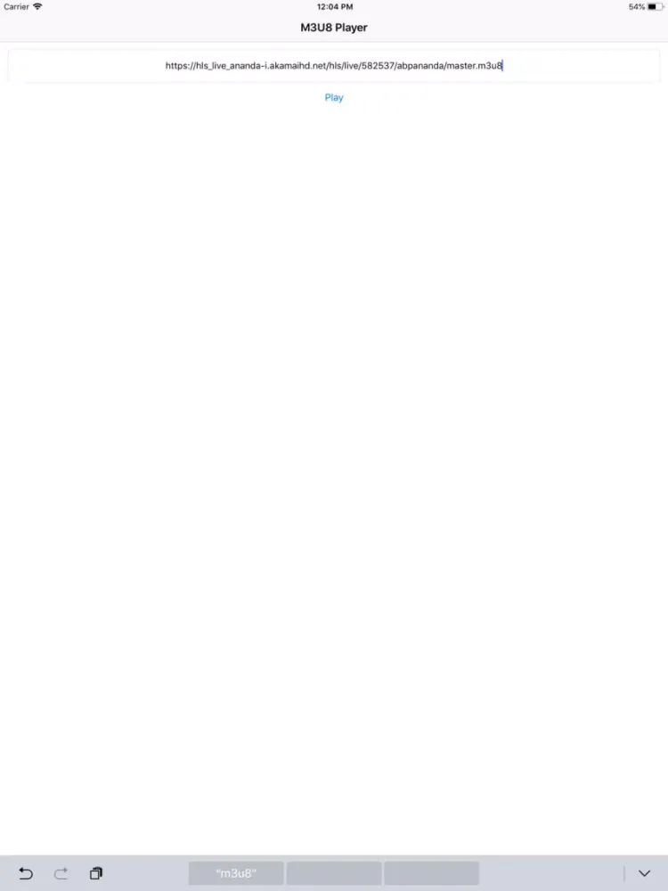 M3U8 Player iPad Screenshots