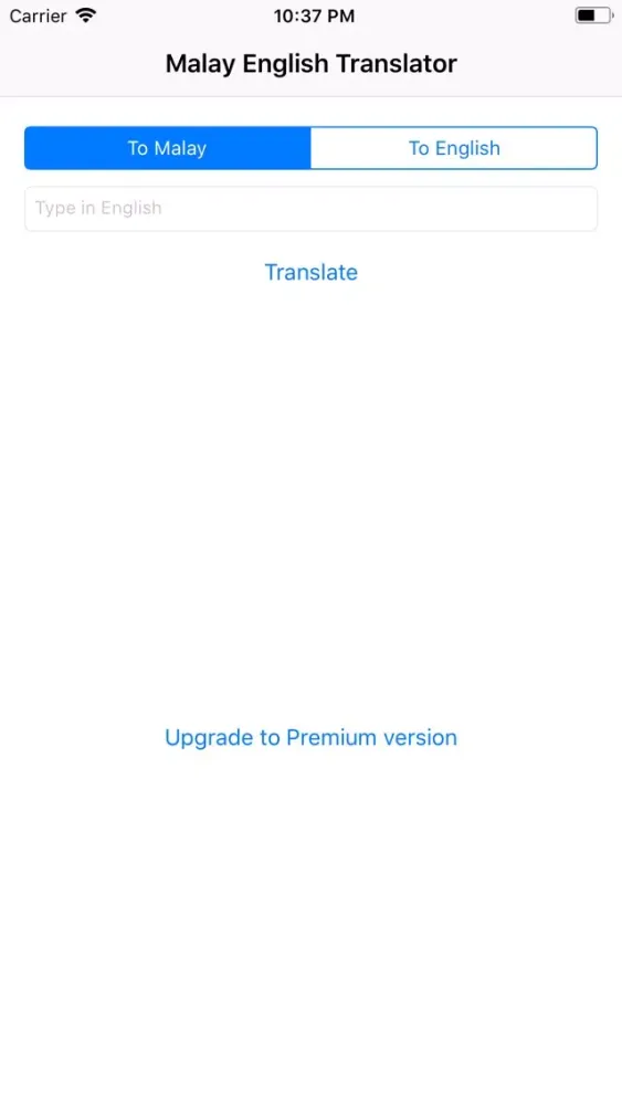 Tangkapan skrin Malay English Translator