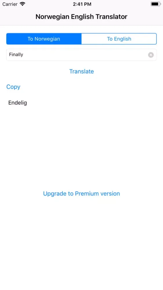 Norwegian English Translator Screenshots