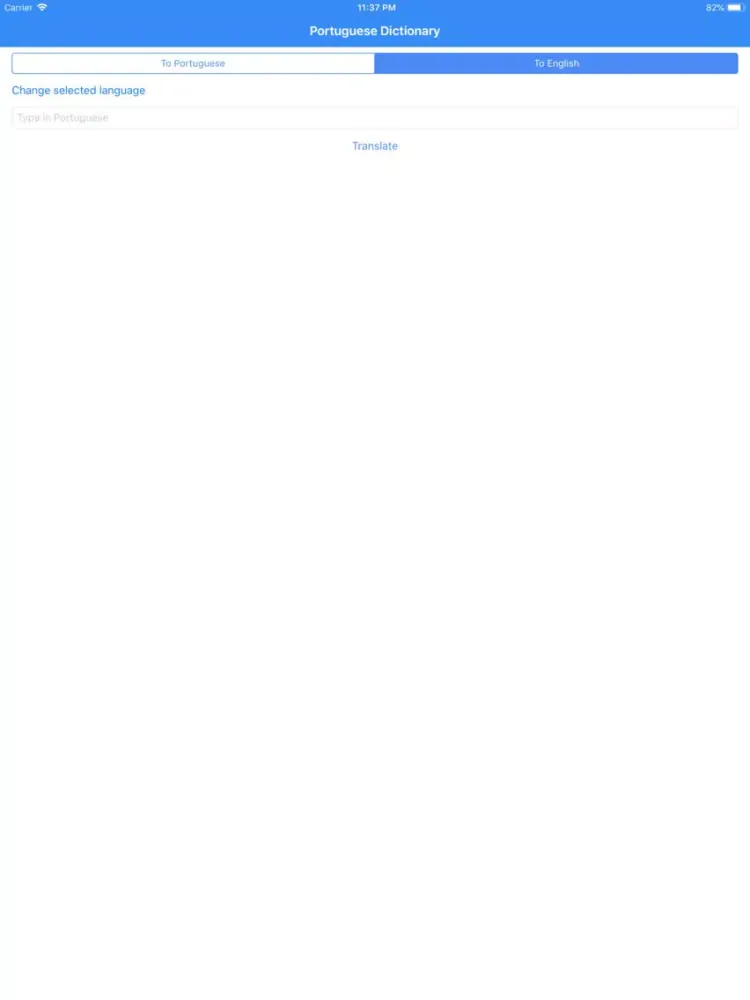 Portuguese Dictionary Pro iPad  Screenshots