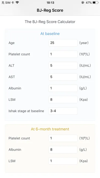 Tangkapan skrin BJ-Reg Score