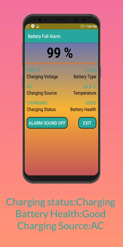 Battery Full Alarm Screenshots