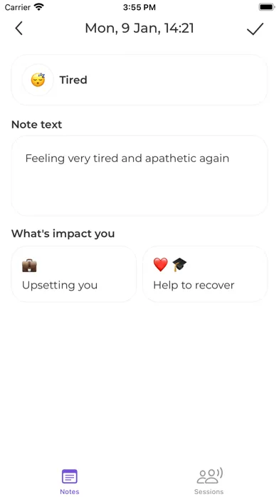 Tangkapan skrin Emotions: diary & tracker
