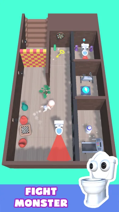Capturas de tela do Toilet Monster: Baby Escape