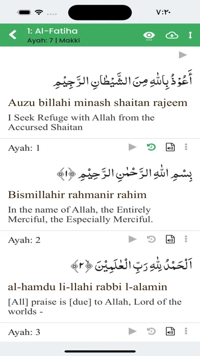 Zrzuty ekranu Al-Quran Ayat by ayat tafseer