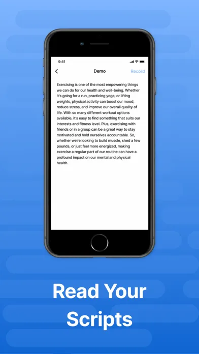 Скриншоты Teleprompter Application