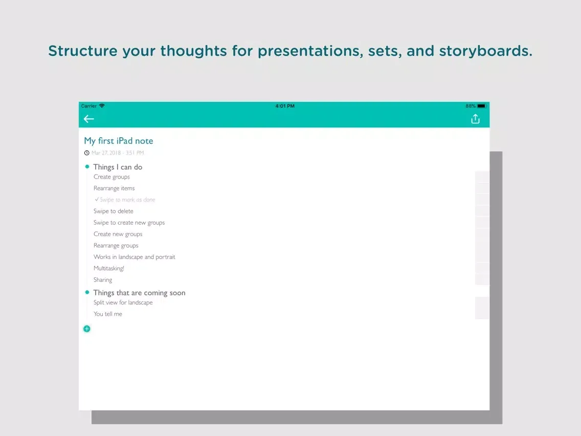تصاویر Outline - Notes, Lists, Ideas iPad 