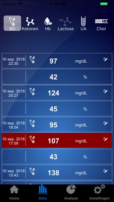 Captures d'écran de GlucoCheck