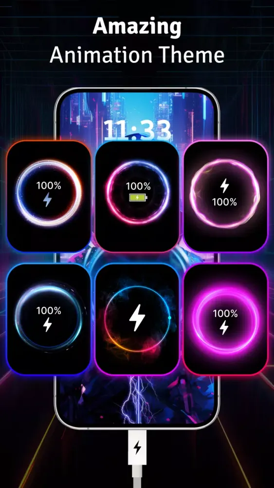 Ảnh chụp màn hình của Battery Charger Animation Art