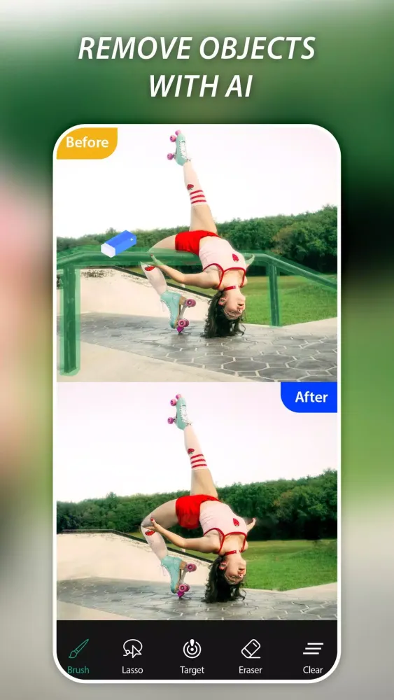 AI Remove Objects, Retouch スクリーンショット