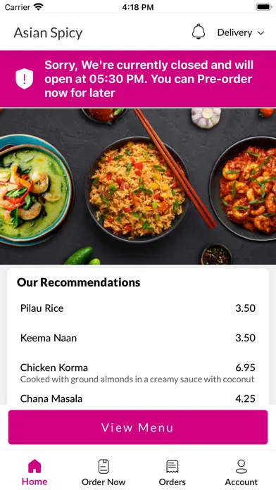 Tangkapan layar Asian Spicy.
