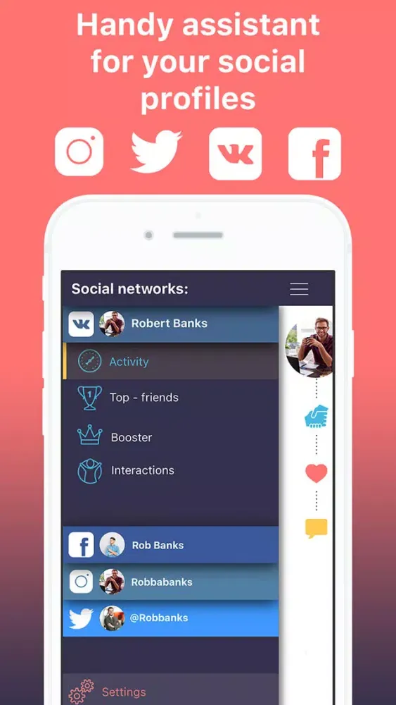 Capturas de pantalla de Social Panda PRO - Your network profile assistant