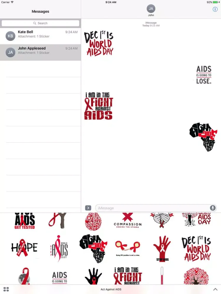 Act Against AIDS Sticker Pack iPad  স্ক্রিনশট