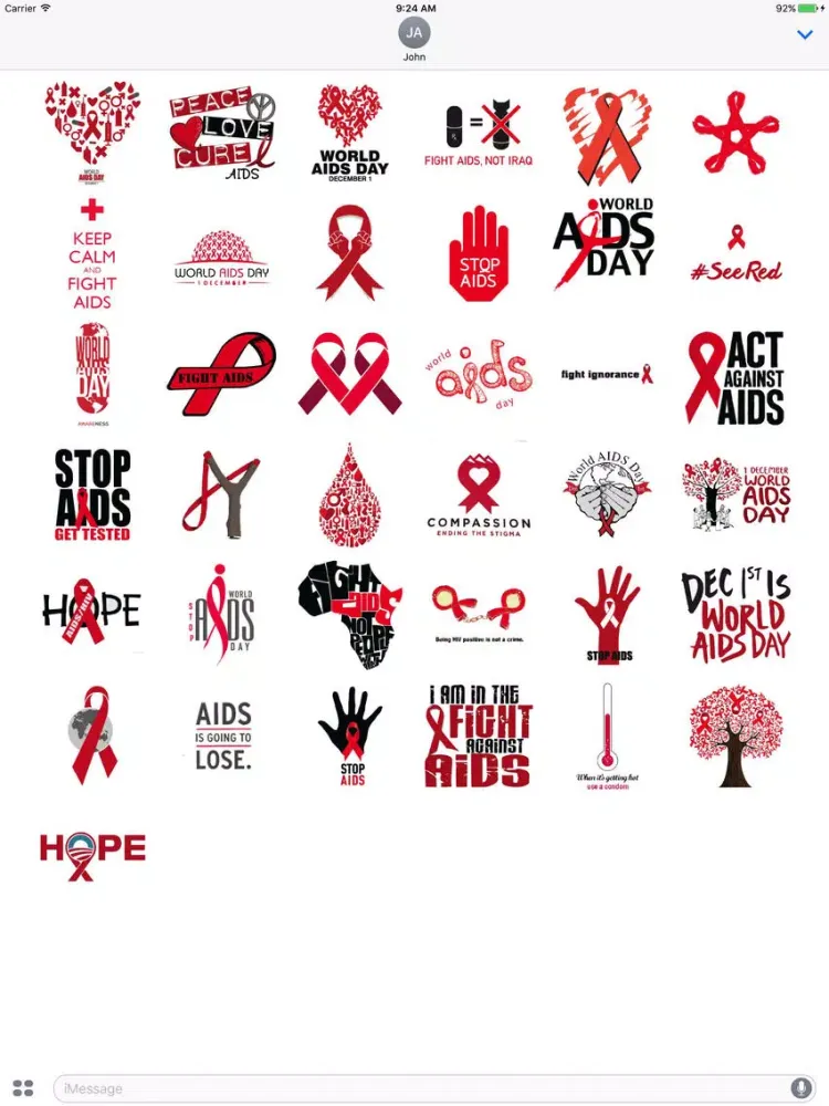 Act Against AIDS Sticker Pack iPad  স্ক্রিনশট