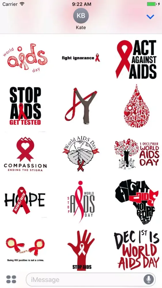 Act Against AIDS Sticker Pack স্ক্রিনশট