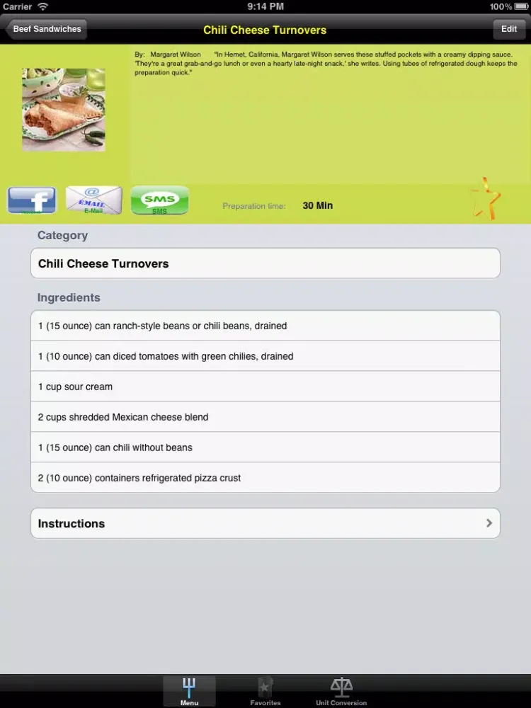 Sandwiches. iPad  Screenshots
