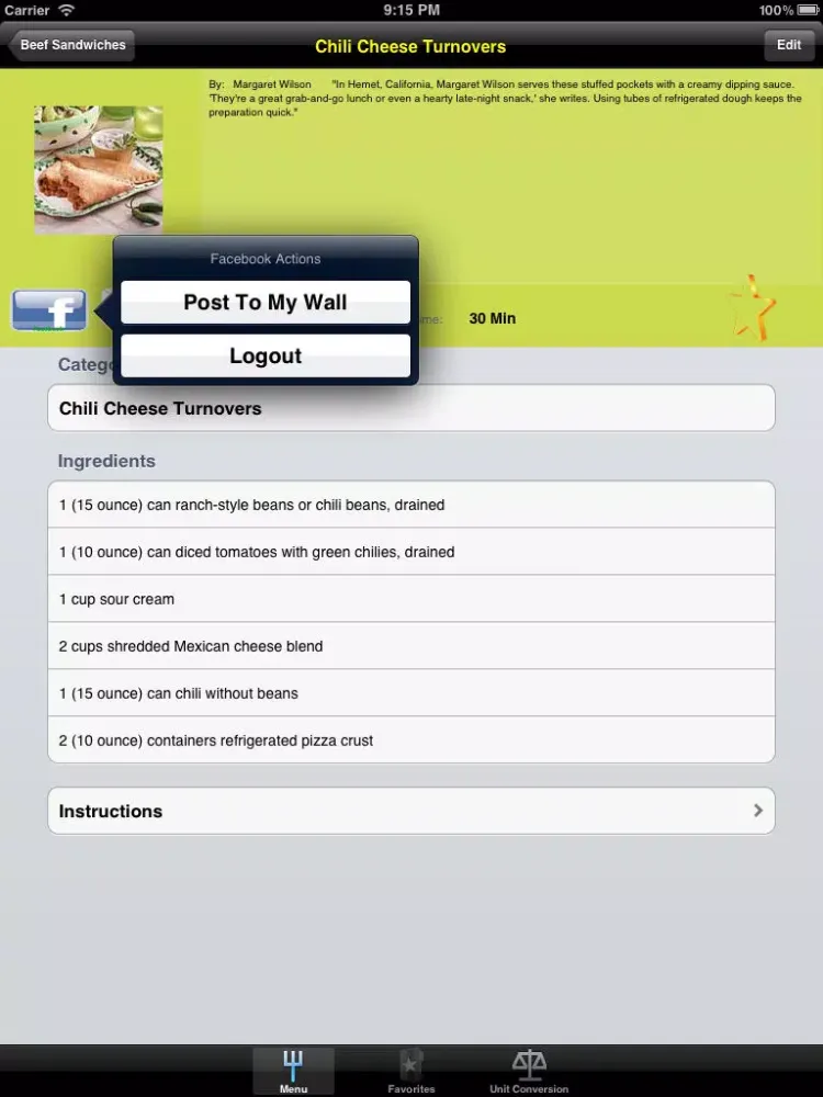 Sandwiches. iPad  Screenshots