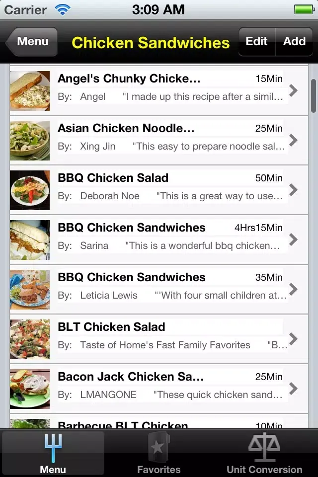 Sandwiches. Screenshots
