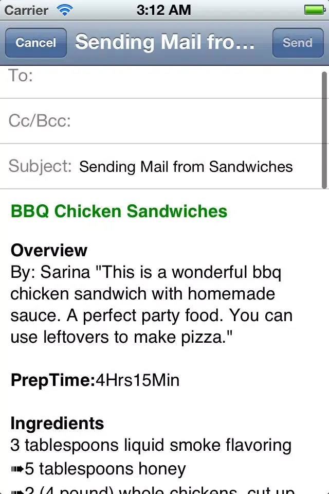 Sandwiches. Screenshots