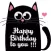 Cute Cat Birthday Stickers