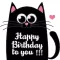Cute Cat Birthday Stickers