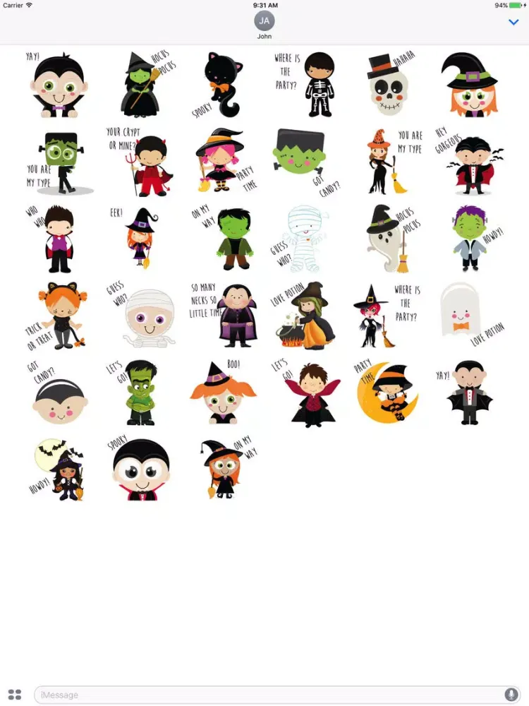 Halloween Cute Conversations iPad  Screenshots
