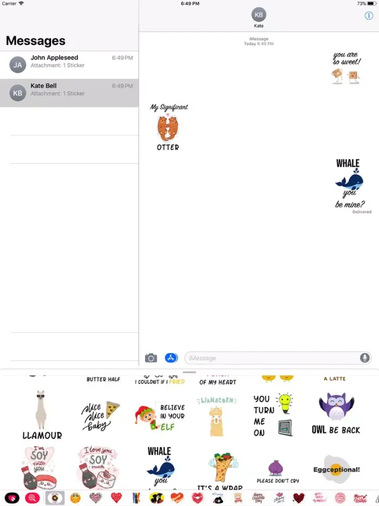 Cute puns punny sticker pack iPad  Screenshots