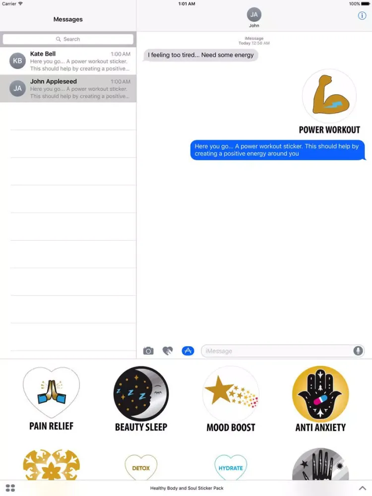 Capturas de tela do Healthy Body & Soul Magic Therapy Sticker Pack iPad 
