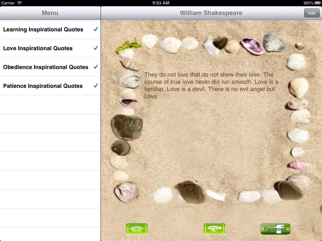 Captures d'écran de Great Quotes for Inspiration iPad 