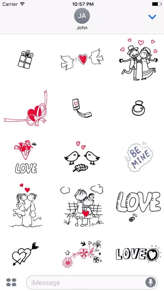 Screenshot di Love Doodle Sticker Pack
