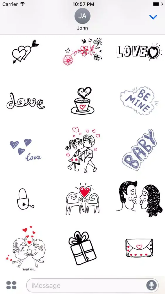 Screenshot di Love Doodle Sticker Pack