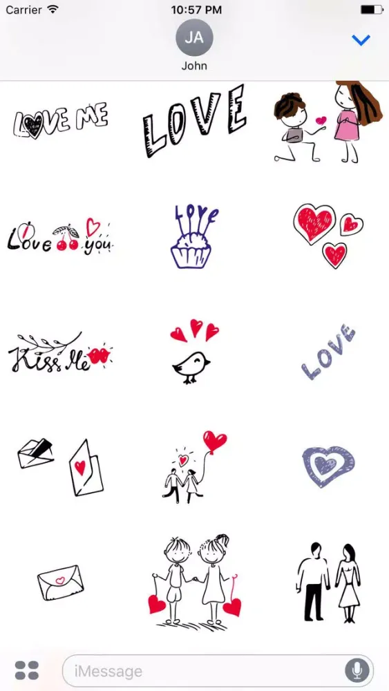 Screenshot di Love Doodle Sticker Pack