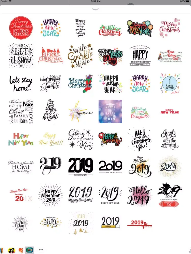 Captures d'écran de Christmas & New Year Wish Pack iPad 