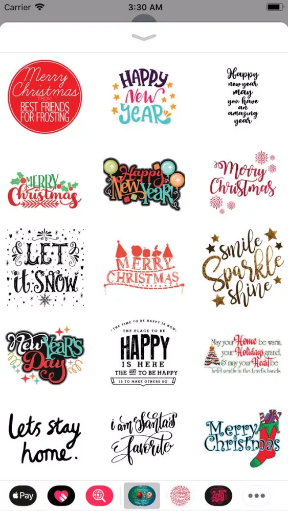 Captures d'écran de Christmas & New Year Wish Pack