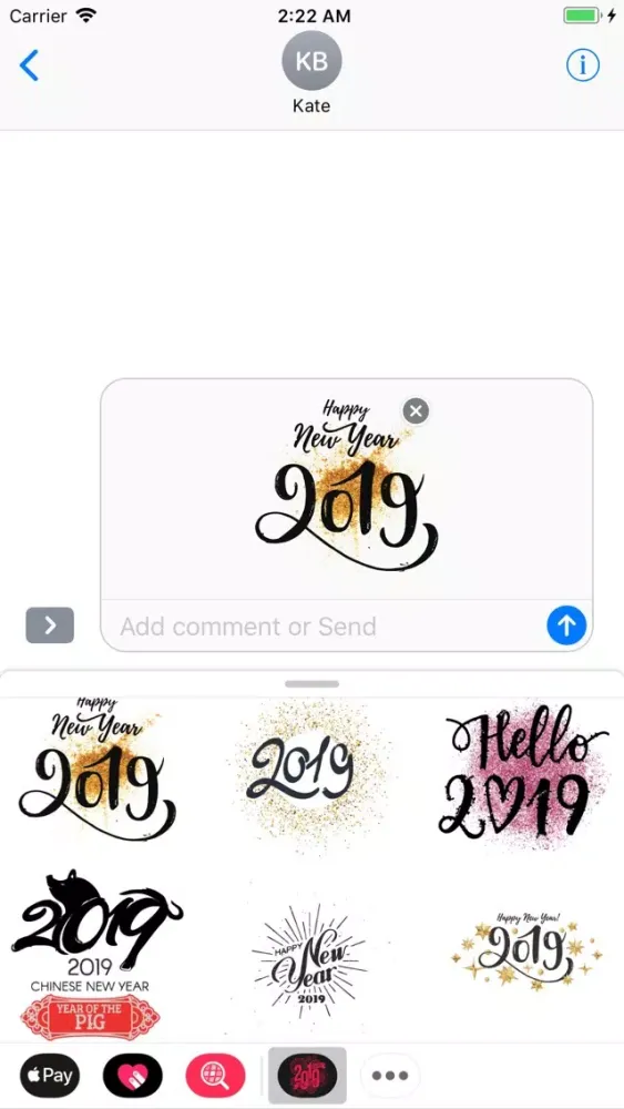 Happy New Year Wishes Sticker Ekran Görüntüleri