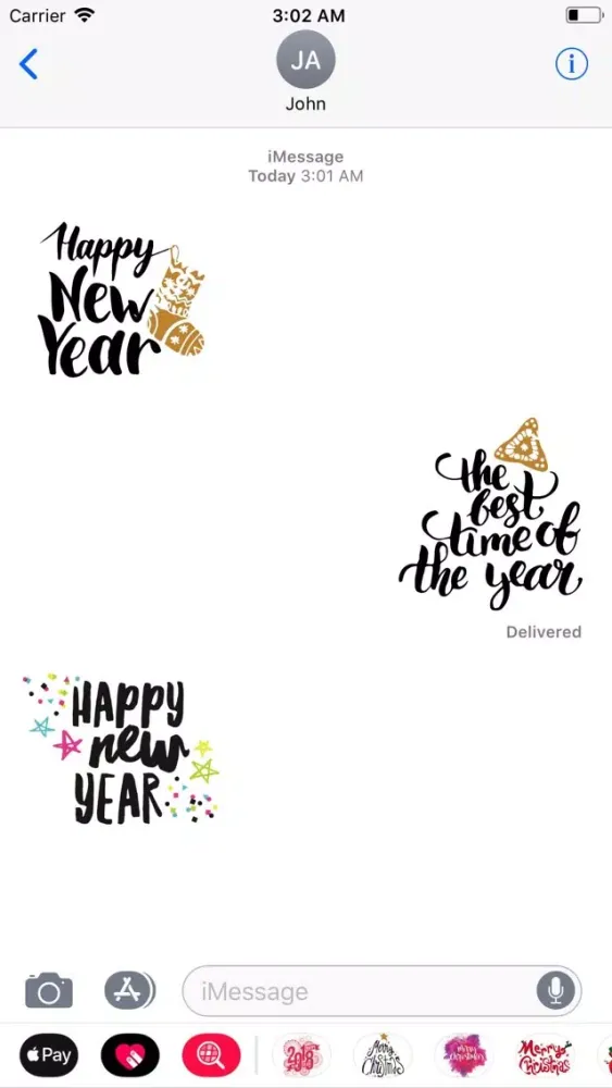 Happy New Year Wishes Sticker Ekran Görüntüleri