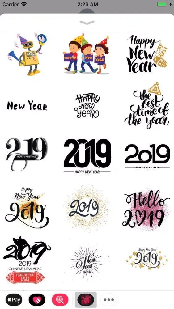 Happy New Year Wishes Sticker Ekran Görüntüleri