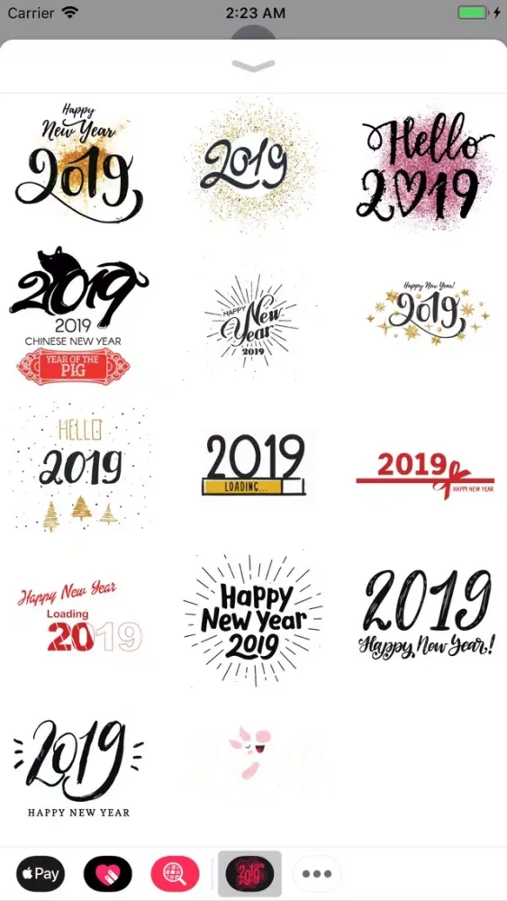 Happy New Year Wishes Sticker Ekran Görüntüleri