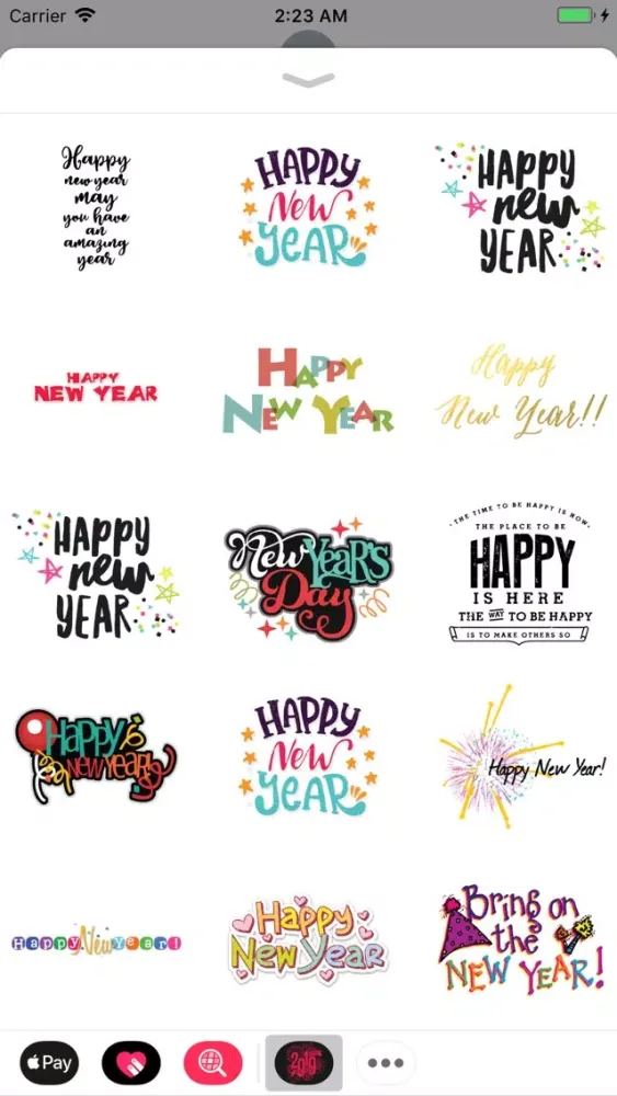 Happy New Year Wishes Sticker Ekran Görüntüleri