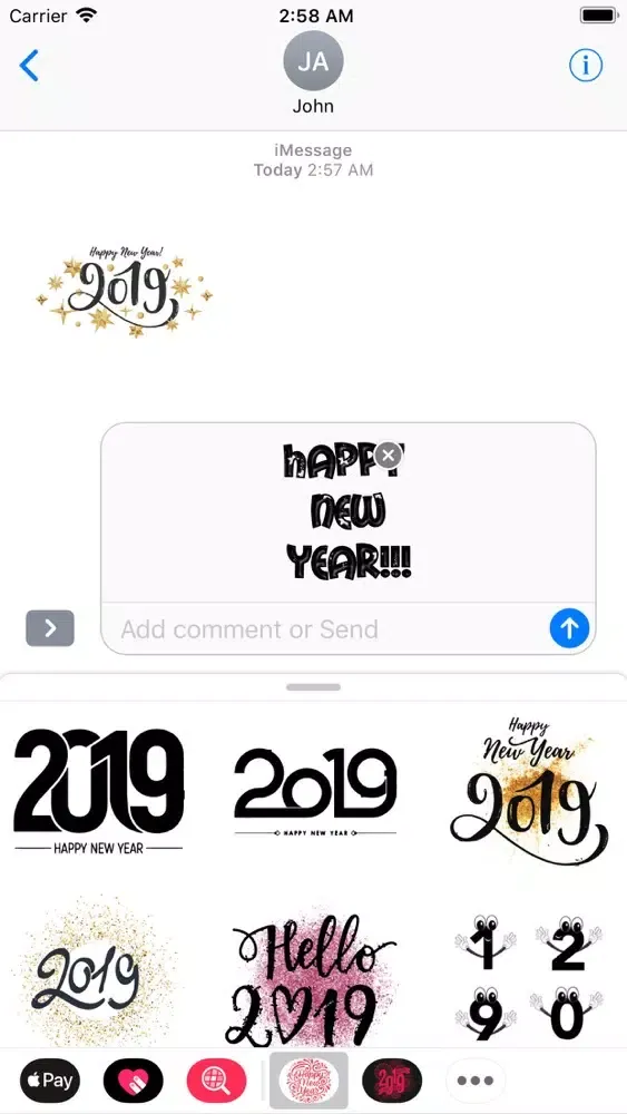 Zrzuty ekranu New Year Wishes Animated Pack