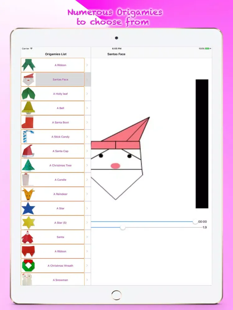 Tangkapan layar Make Origami iPad 
