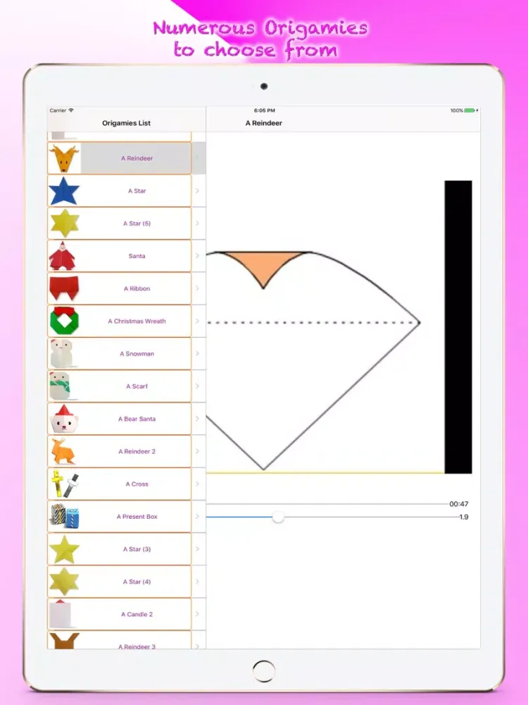 Tangkapan layar Make Origami iPad 