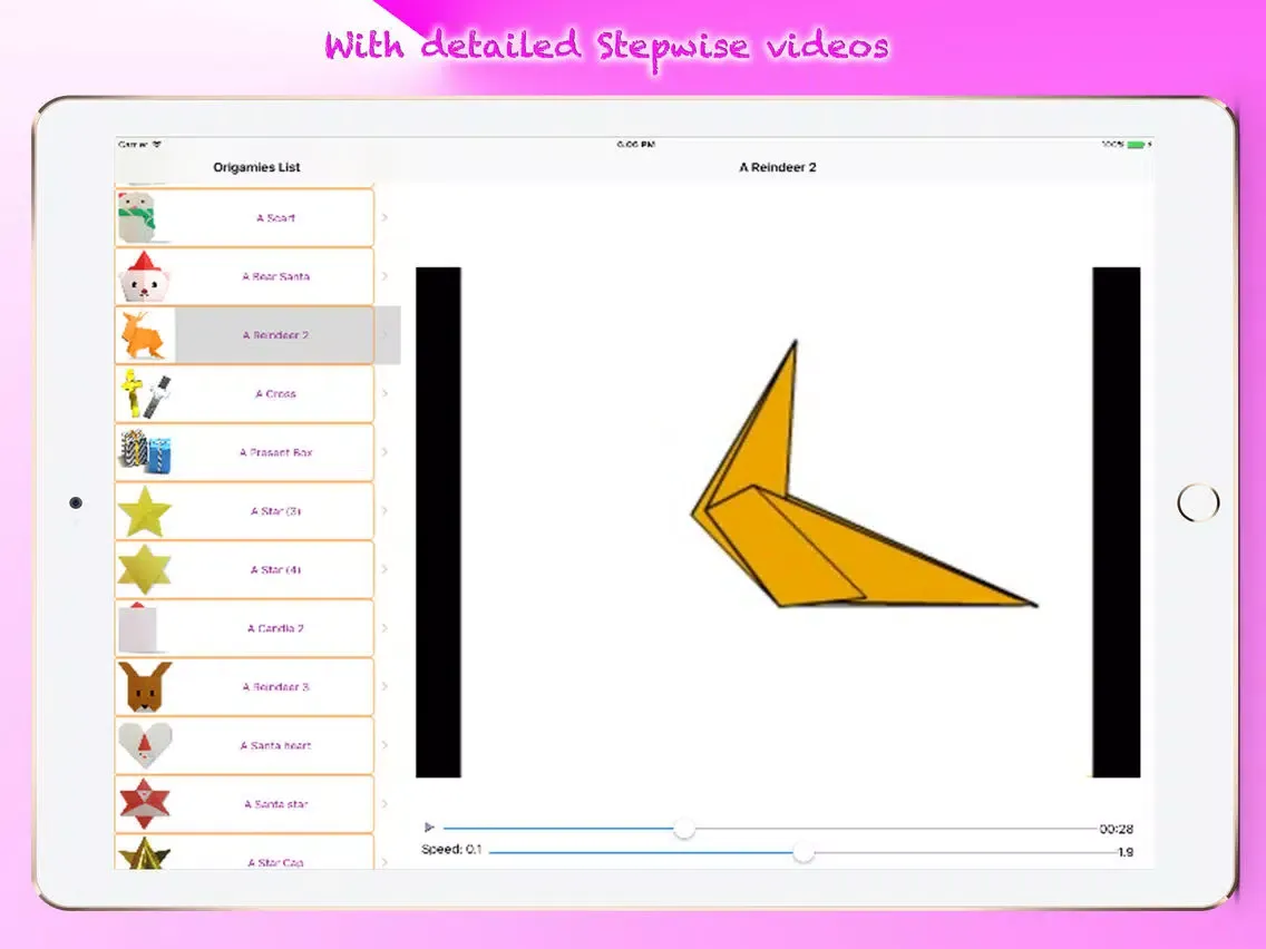 Tangkapan layar Make Origami iPad 