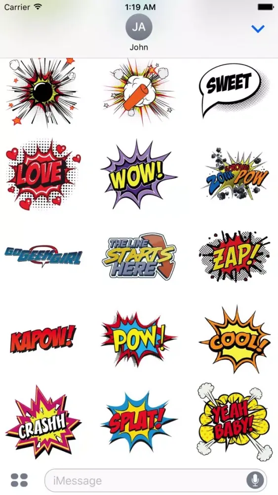 Pow Comic Sticker Pack应用截图