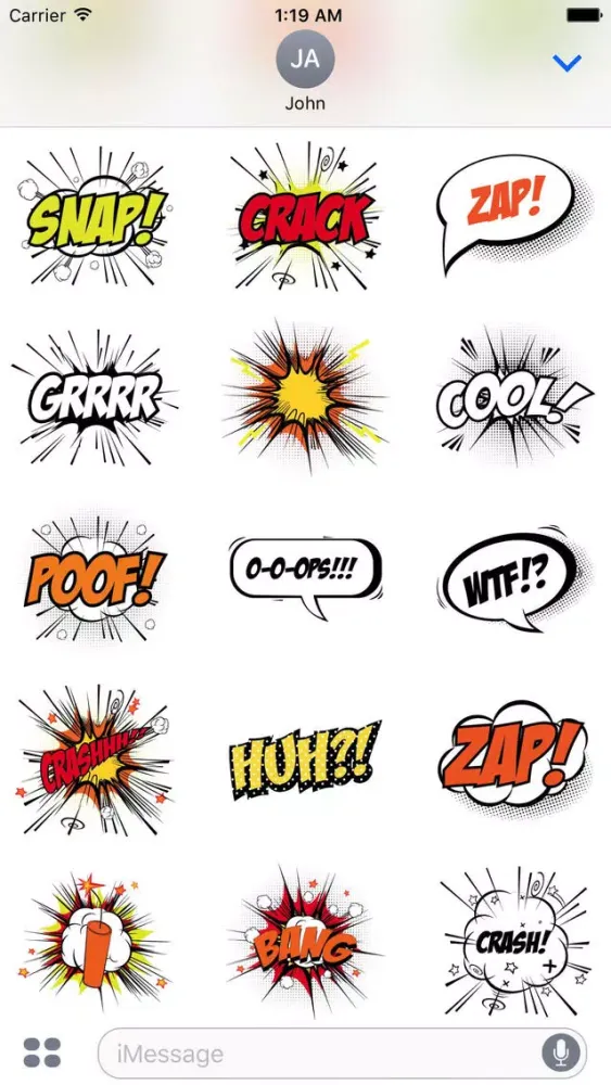 Pow Comic Sticker Pack应用截图